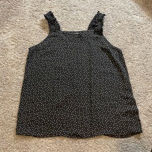 ☀️ 5/$20 Loft Outlet Gray & White Sleeveless Blouse. M